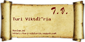 Turi Viktória névjegykártya